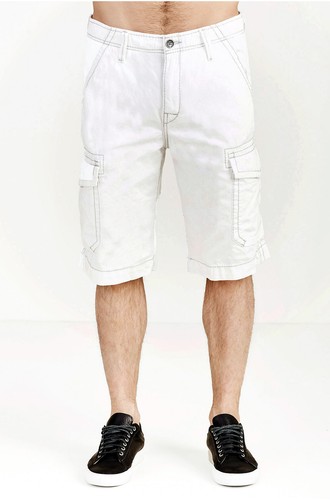 Isaac Trooper Cargo Shorts White 