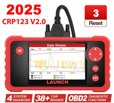 Launch CRP123 V2.0 OBD2 Diagnosegerät Auto Scanner Fehler Auslesegerät Für VW