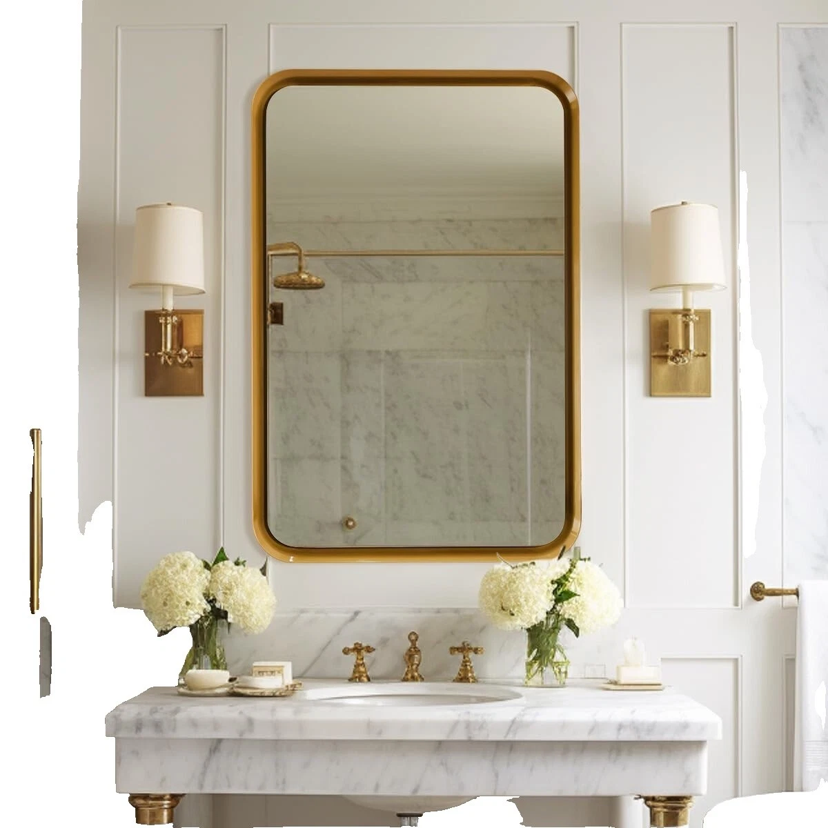Brass Frame Bathroom Mirrors