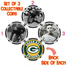 MIKE MICHALSKE - LEGENDARY PACKERS FOOTBALL PLAYER - COLLECTABLE COIN SET