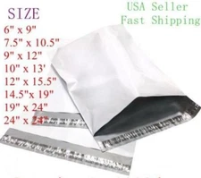 White Poly Mailer Self Sealing Shipping Envelopes Bags Plastic Mailing Bags