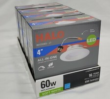 4PK Halo 4" 3000K Soft White Recessed Retrofit Baffle Trim LED Module 90 CRI