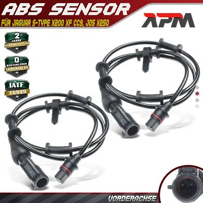 2x ABS Sensor Vorderachse 2-Polig für Jaguar S-Type X200 XF CC9, J05 X250 99-15