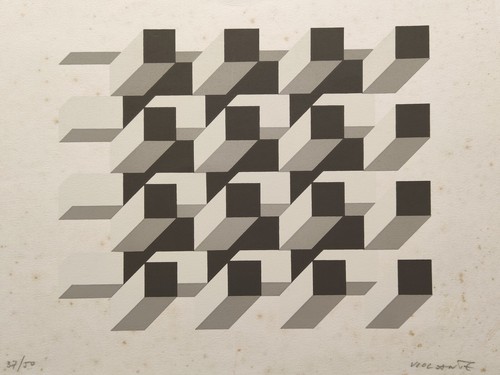 ITALO VIOLANTE SIGNED ORIGINAL LIMITED EDITION ABSTRACT BLOCK SCREEN PRINT 37/50 - Picture 3 of 22