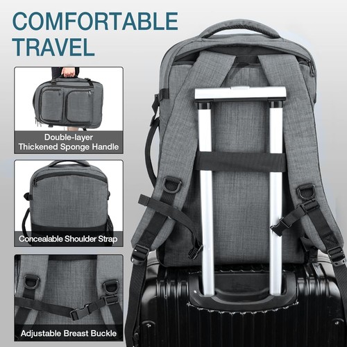 40L Travel Backpack Carry on Flight Approved, Backpack Suitcase for Travel - Picture 4 of 5