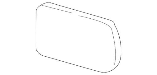Cristal del espejo retrovisor exterior del lado del conductor para GM Astro/Safari 1999-2005 (P/N 12476269)