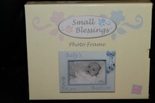 Russ Berrie Small Blessings Baby's Baptism Blue Picture Frame