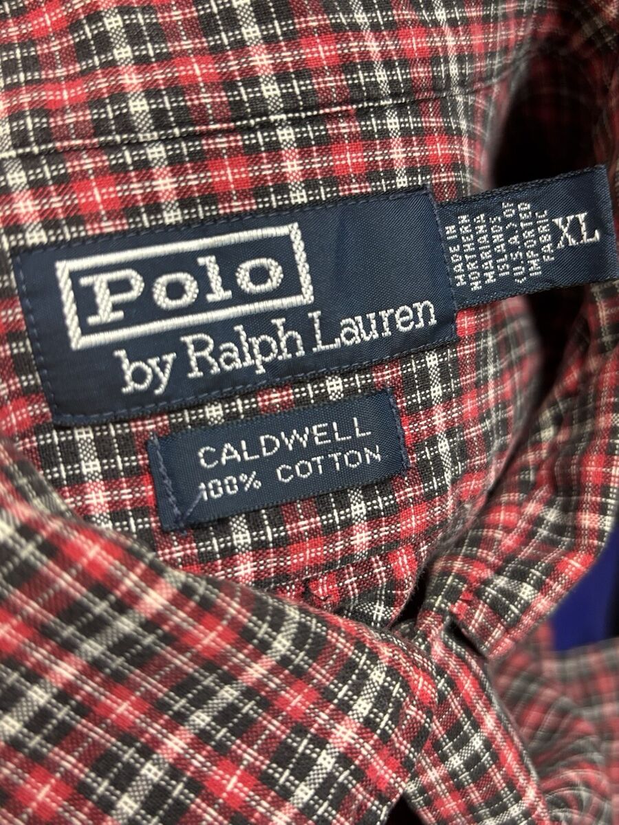 Vtg Polo Ralph Lauren Caldwell Shirt Sz X-Large Mens Red Vtg Polo Ralph Lauren Caldwell Shirt Sz X-Large Mens Red