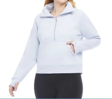 Danskin Ladies' Cozy Half-Zip Pullover Blue Halogen Blue Women's Size 2X - 3X