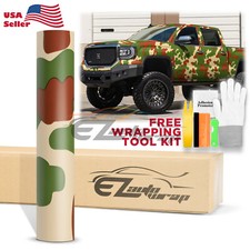Premium Woodland Camo Camouflage Desert Vinyl Sticker Wrap Decal Sheet Film