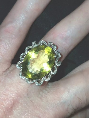 2 NICE LARGE 14K OVERLAY 925 SILVER & STONE WOMEN'S RINGS JEWELRY 20.68 GRAMS - Picture 15 of 24
