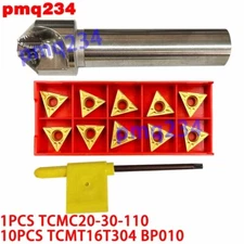 1PCS TCMC20-30-110 45° Indexable chamfering arbor+10PCS TCMT16T304 BP010 insert