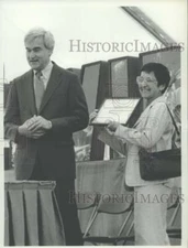 1990 Press Photo Kathy Rinaldi & Thomas Jorling, EnCon Headquarters, Colonie, NY