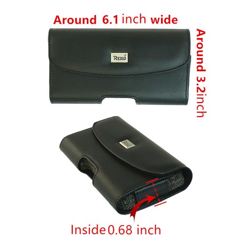 Reiko Leather Pouch Case Belt Loop Clip For iPhone 7 8 X XR 11 12 13 14 Pro Max - Picture 16 of 27