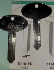 Ford, Lincoln, Mercury, S1181FD, H52, Vintage Key Blank. 