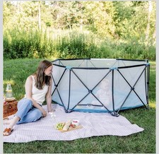 NEW Deluxe XL Baby Playpen Portable Play Yard, Foldable Mesh Sides Washable