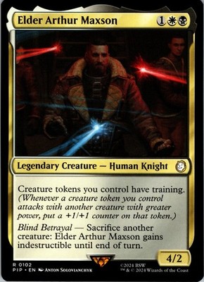 Elder Arthur Maxson   R   Legendary Creature   Human Knight   Normal   Universes