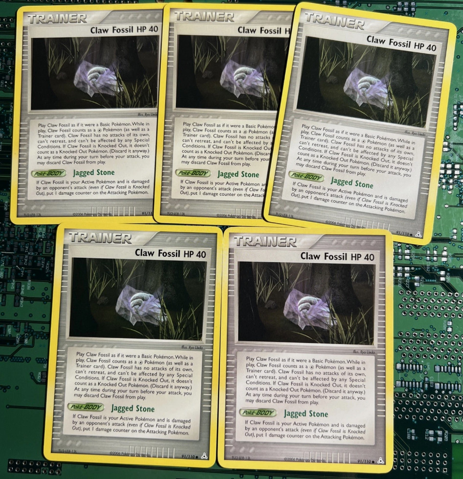 Claw Fossil HP 40 91/110 EX Holon Phantoms Pokemon Card Trainer 5