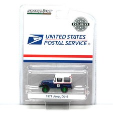 Chase Greenlight 1971 Jeep DJ-5 USPS Blue 1:64 Diecast Hobby Exclusive