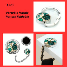 Portable Marble Pattern Foldable Wallet Tote Bag Hook