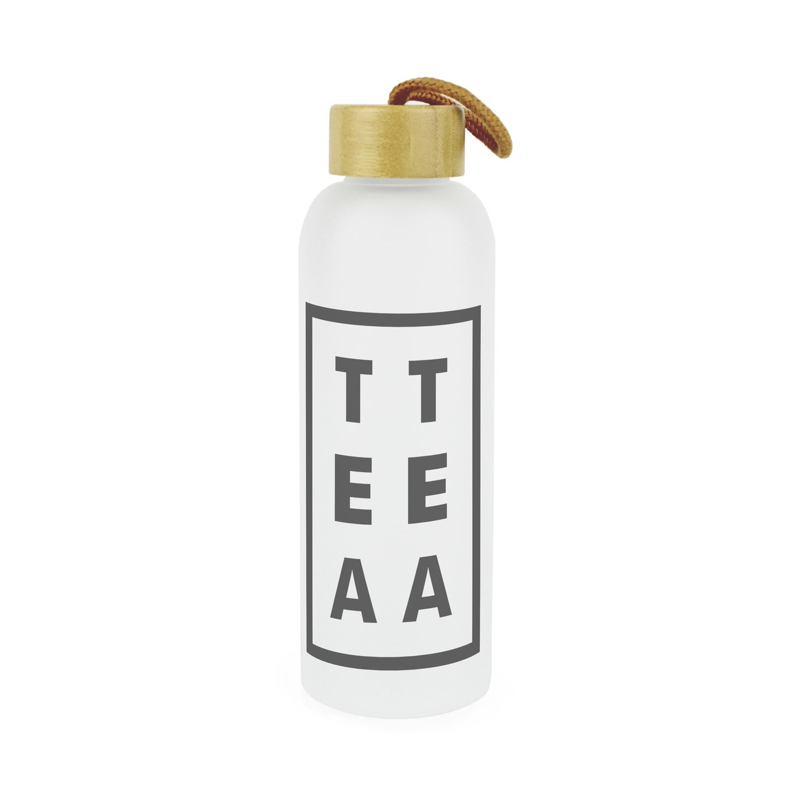 Frosted Glass Iced Tea Bottle - Minimalist Reusable Drinkware Gift
