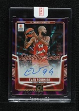 2024-25 Panini Donruss EuroLeague Holo Purple Laser 8/25 Evan Fournier Auto 2a5