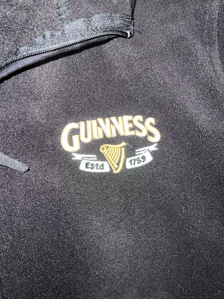 Guinness Beer Full Zip Fleece Jacket Mens Size XL Black Official Merchandise - Image 3 of 4