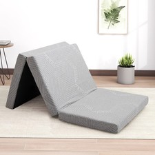 Foldable Mattress, 4-Inch Twin Size Tri Folding Memory Foam Mattress Topper w...