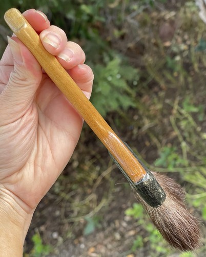 RUBBERSET Co. Antique primitive rustic farmhouse wood animal hair paint brush - Picture 13 of 23