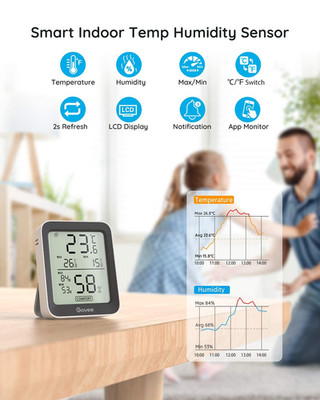 Govee Raumthermometer Hygrometer, 2er Pack Bluetooth Digital Innen Luftfeuchtigkeit Me...