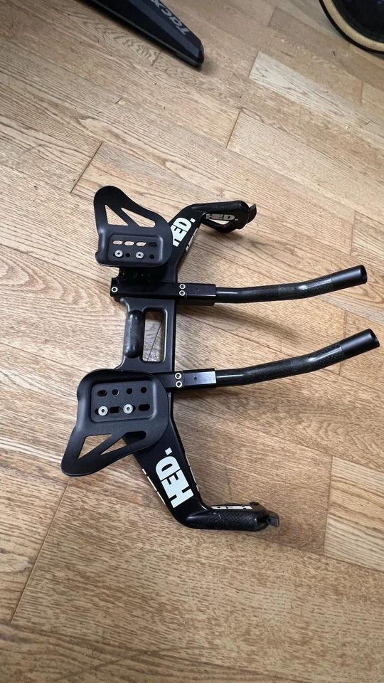 HED TT Carbon Base Bar And Extensions 25.4mm Retro Time Trial Triathlon Bars - Image 2 of 4