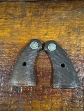 Vintage Colt Police Positive Special Checkered Wood Grips. Long Square Butt Vintage Colt Police Positive Special Checkered Wood Grips. Long Square Butt