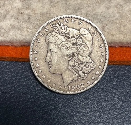 (#101746) Morgan Dollar:  1902.  Better date!   fine/vf   (see video!)