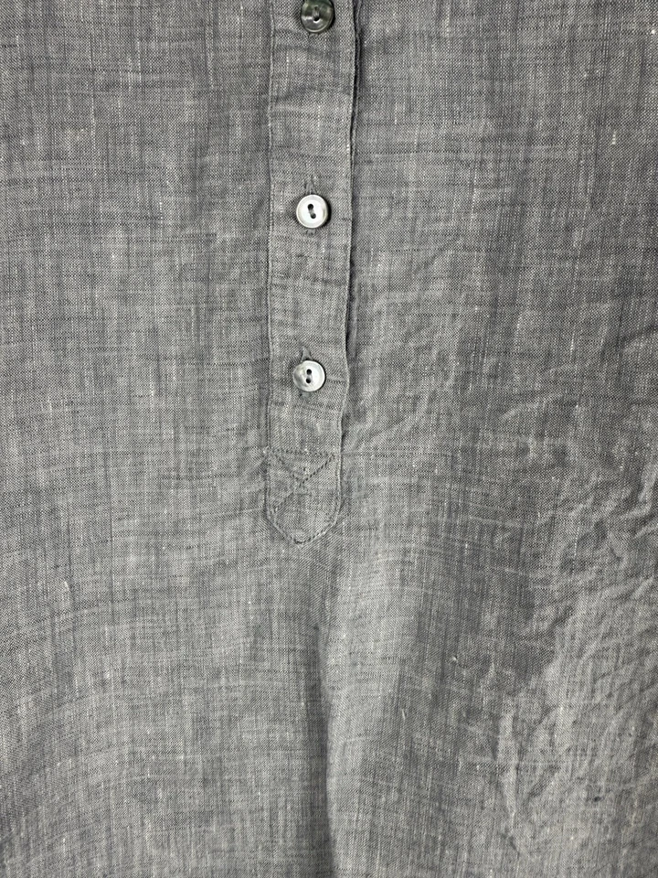 Túnica Eileen Fisher Orgánica Lino Cambray Popover Botón Frontal Para Mujer Talla XL Foto 4 de 4