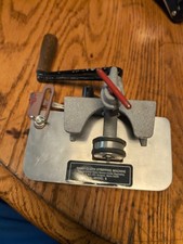 VINTAGE RIGBY CLOTH STRIPPING MACHINE WORK BENCH ATTACHMENT WORKS