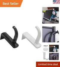 2 Pack Headphone Stand Hook Headset Holder Hanger Stick-on- Gaming Rack Organ...