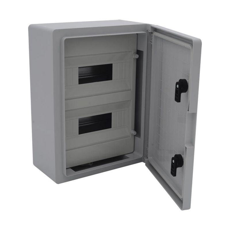 Armoire électrique porte pleine 400x300x165 coffret étanche double rangée