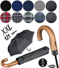 Regenschirm Herren XXL Taschenschirm Gro&szlig; Partnerschirm Automatik Holzgriff