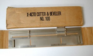 Rare Vintage X-Acto Xacto No. 100 Mat Cutter & Beveller in Original Box NICE!