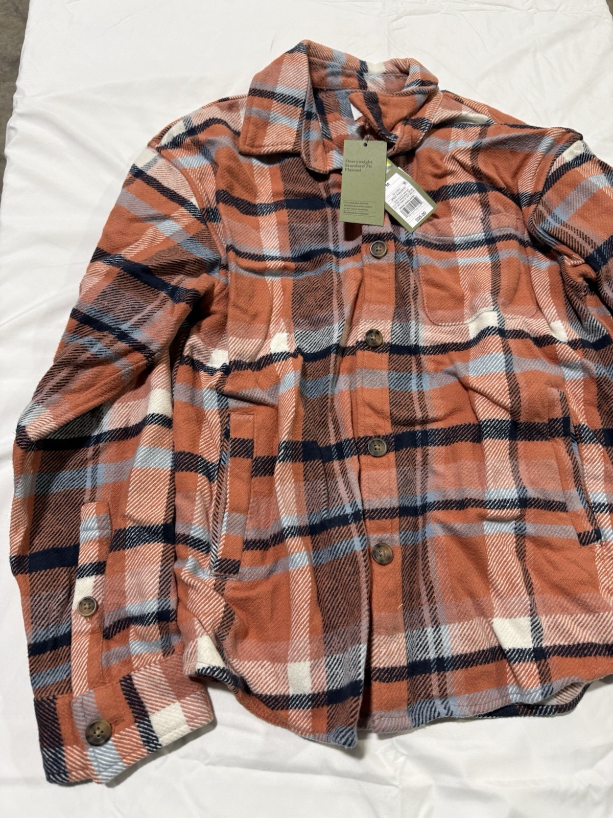 Goodfellow & Co Men's Heavyweight Plaid Flannel Shirt Jacket Size Medium NWT