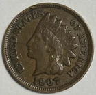 1907 Indian Head Cent Penny 519L