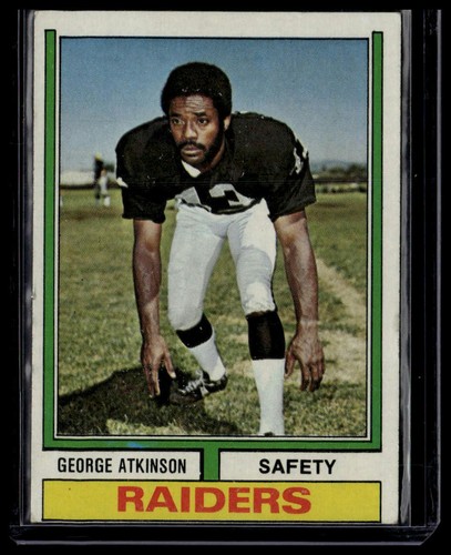 1974 Topps #384 George Atkinson - Imagen 1 de 2