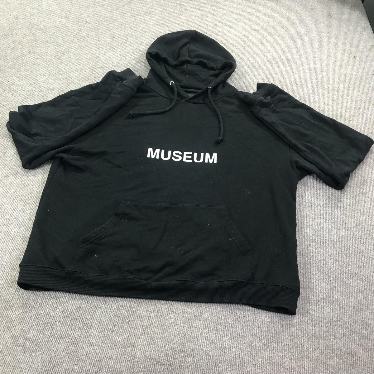 Hood By Air Hoodie Mens Medium Black Museum Terry Pullover