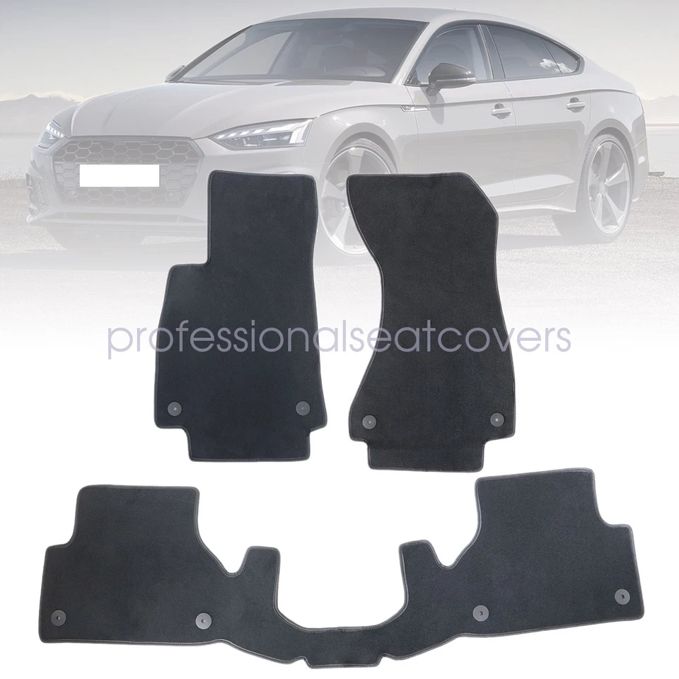 For 2018-2024 Audi A5 RS5 S5 Sportback Floor Mats Carpet Replacement Velour 4Pcs - Image 2 of 4