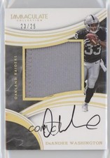 2016 Immaculate Premium Rookie Gold 23/25 DeAndre Washington #DW Patch Auto 1u0