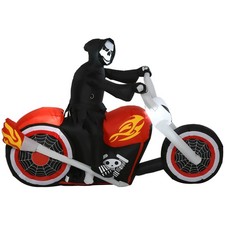 HOMCOM 6ft Halloween Inflatable Ghost Biker, Multicolor Outdoor Yard Decor US