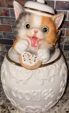 Bradford Exchange Cat Cookie Jar “Gourmet Treat” Regine Halmi Kitten Cute Kitche