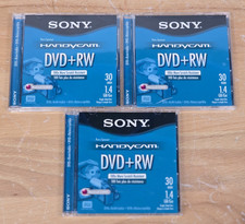 Sony Handycam DVD-RW 3 Pack 30 min. 1.4 GB Single Sided Monoface Preowned