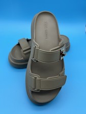 Sandalias Steve Madden Bigschmona-J Olive Plataforma Slides Mujer Nuevas en Caja Talla 8 10 11