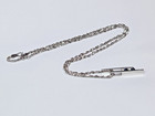MODERN 14k White Gold Natural Sapphire & Diamond Braided Beaded 21" Necklace — photo 10